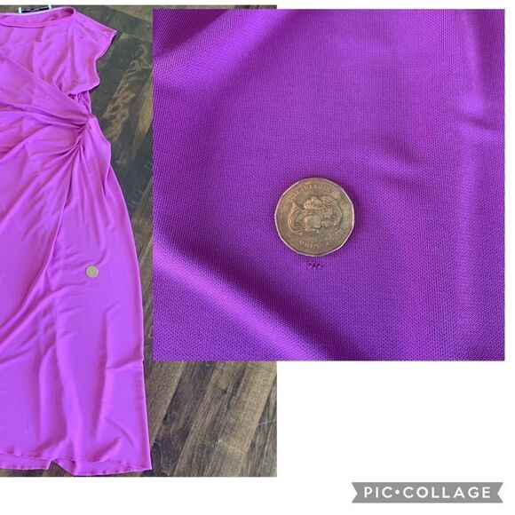 ZARA purple magenta Cinched Asymmetric One Sleeve Dress Sz M/L NWT - Picture 15 of 16